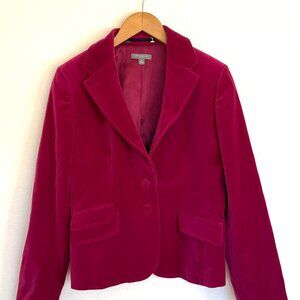 Ann Taylor Petites Velvet Fuchsia Blazer Small